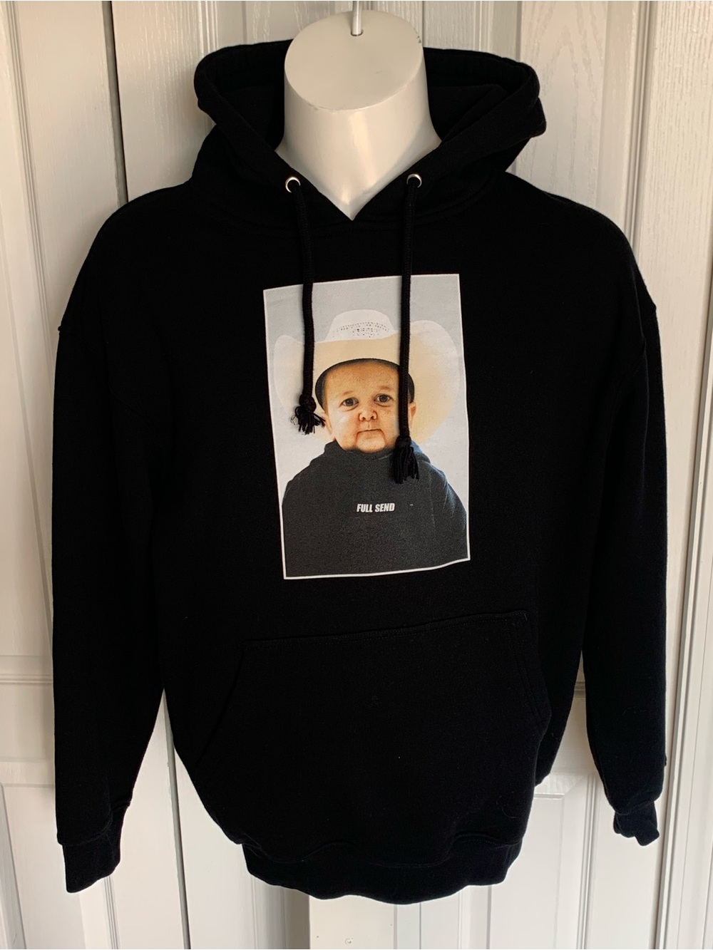 Full Send Black Hoodie with Hesbulla Graphic.